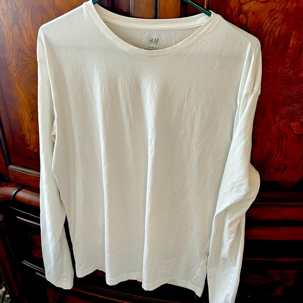 (2) H&M Long Sleeve T Shirts XL Slim Fit